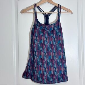 Fabletics Racerback Tank Top Yoga Workout Beach Women Medium green gray burgundy